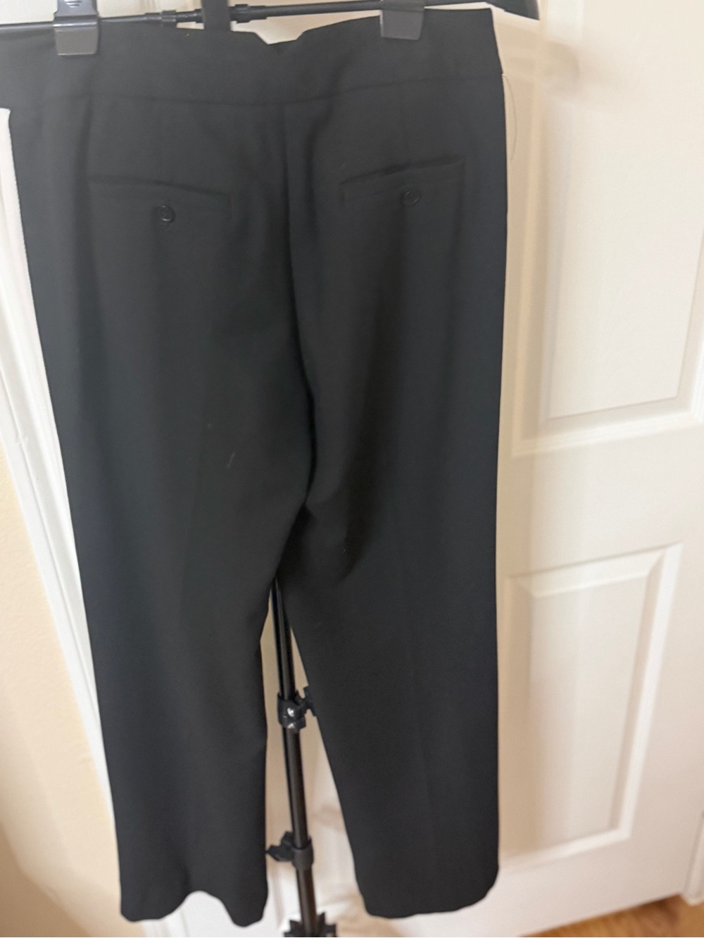 Trina Turk White Straight-Leg Pants with Black Trim - Picture 7 of 7